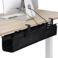 Under Desk Cable Management Tray 27.5 in - Clamp On Cord Organizer