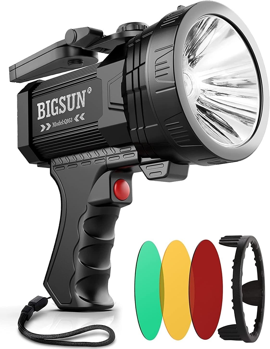 BIGSUN Q953 Rechargeable LED Spotlight: High Lumens & Versatile