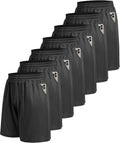 7 Pack Mens Athletic Shorts for Men - Quick Dry Performance Black Pack