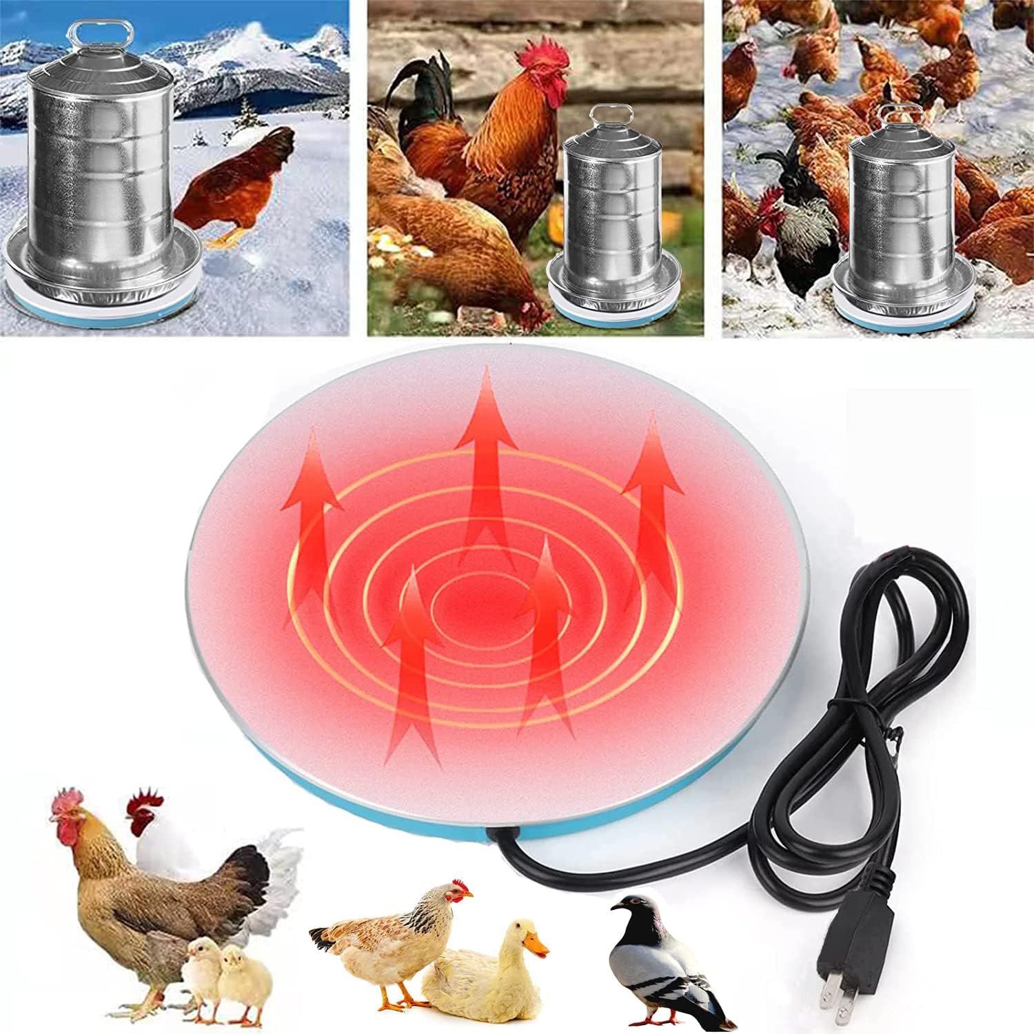 Heated Chicken Waterer Base for Winter - BuerKeo
