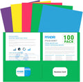 Two Pocket Folders 100 Pack for School Office Home Business