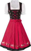 Women's German Dirndl Dress Costumes 3 Piece Set for Oktoberfest