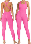 Sunzel Jumpsuits for Women Backless Seamless Workout One Piece - Butt