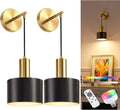 NIORSUN Battery Operated Wall Sconce Set of 2 for Home Decor