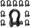 3/8 in D Ring Shackles Heavy Duty D-Ring Shackle 10 Pack - Tough Tow