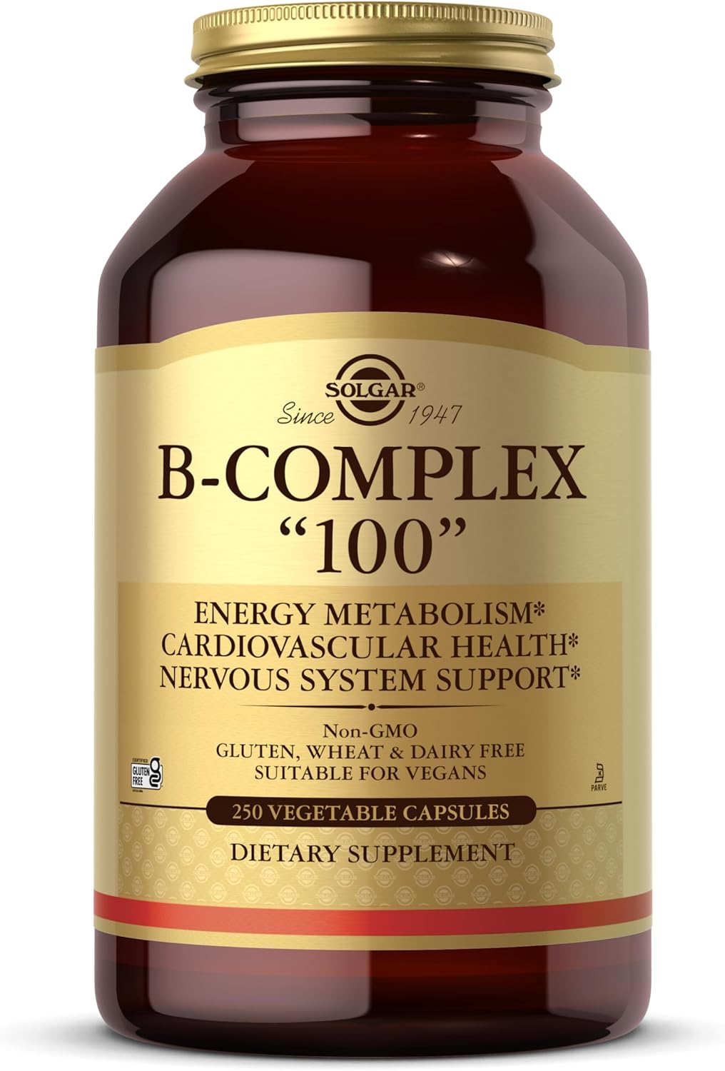 Solgar B-Complex 100 Vegetable Capsules for Energy Support