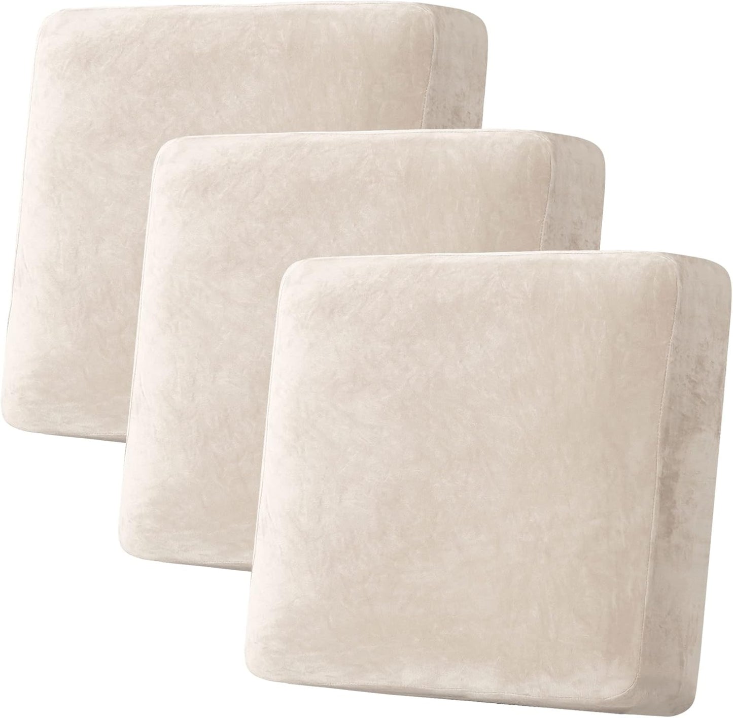 H.VERSAILTEX Velvet Stretch Couch Cushion Cover for Sofa