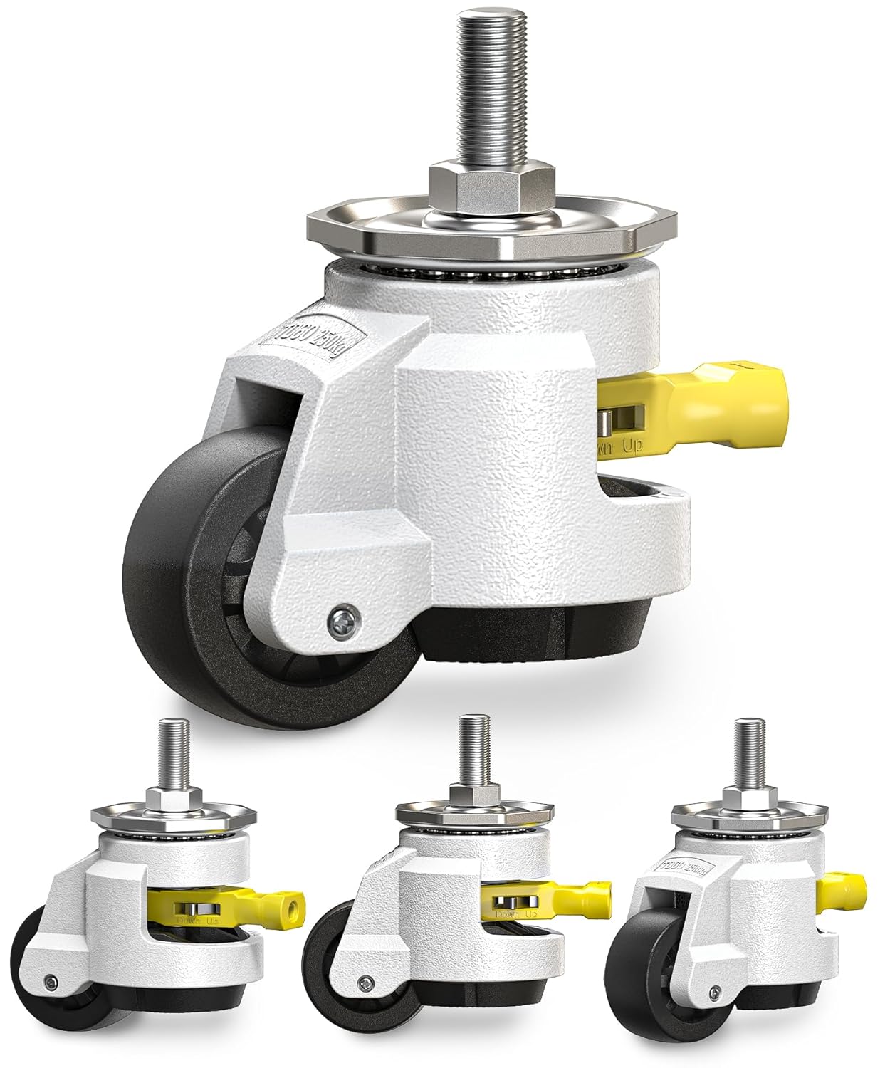 Heavy Duty Retractable Caster Wheels for Workbench Equipment