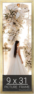 wallsthatspeak 9x31 Gold Picture Frame for Posters and Puzzles
