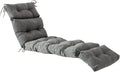 Charcoal Black/Grey Chaise Lounge Cushion - Seasonal Indoor/Outdoor