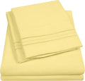 1500 Supreme Collection King Sheet Set Pale Yellow - Stay-In-Place