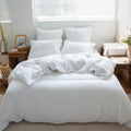 100% Linen Duvet Cover Set Full - Soft Washed Flax Bedding