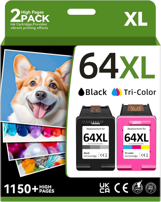 64XL Ink Cartridge Combo Pack for HP 64 Printers - High Yield