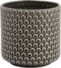 Bloomingville Round Brown Polka Dot Stoneware Flower Pot - Casual