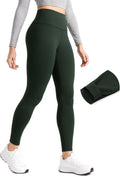 Matte Fleece Lined Leggings 28in - Thermal High Rise Comfort
