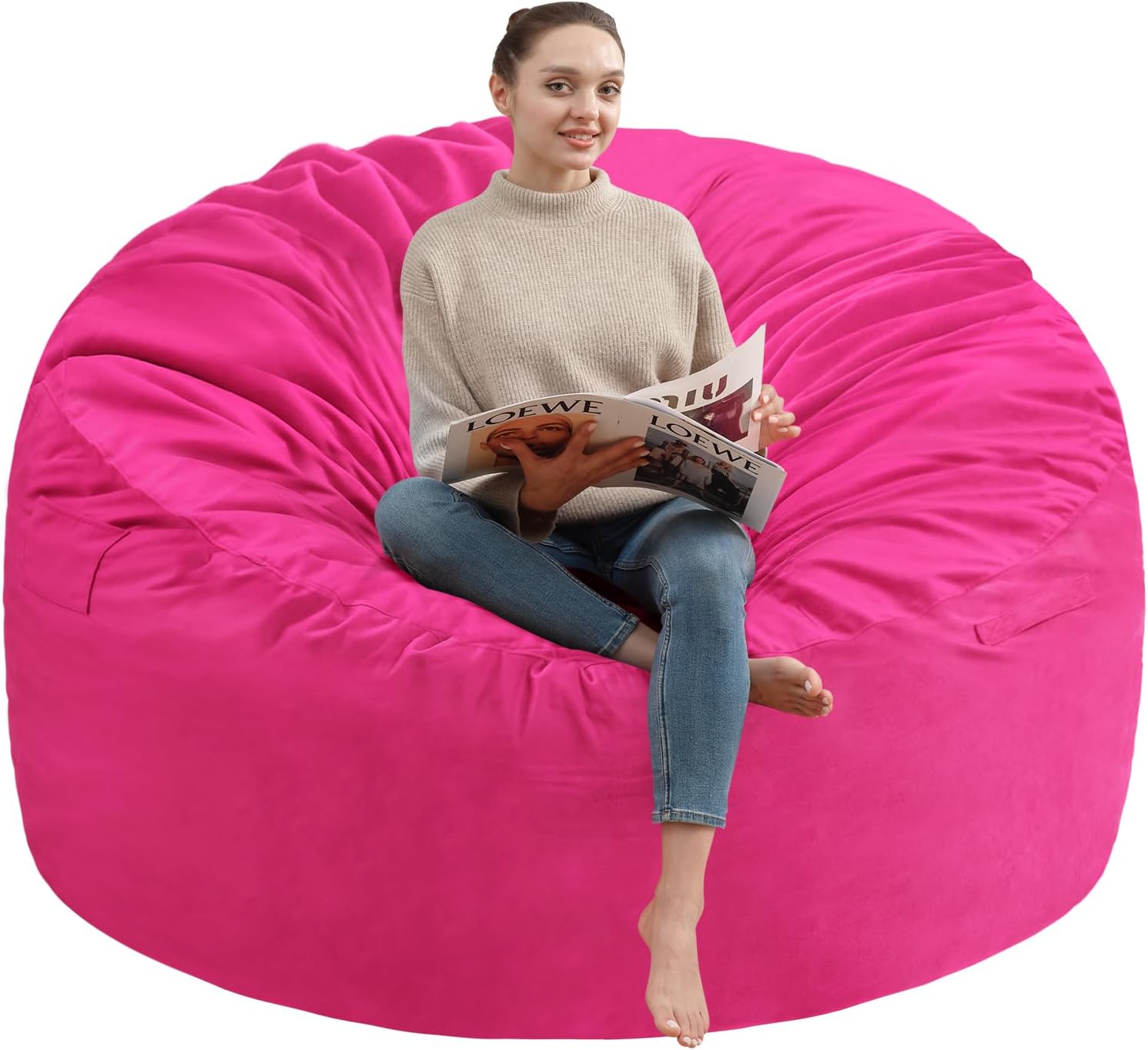 5FT Bean Bag Chair with Memory Foam for Ultimate Comfort
