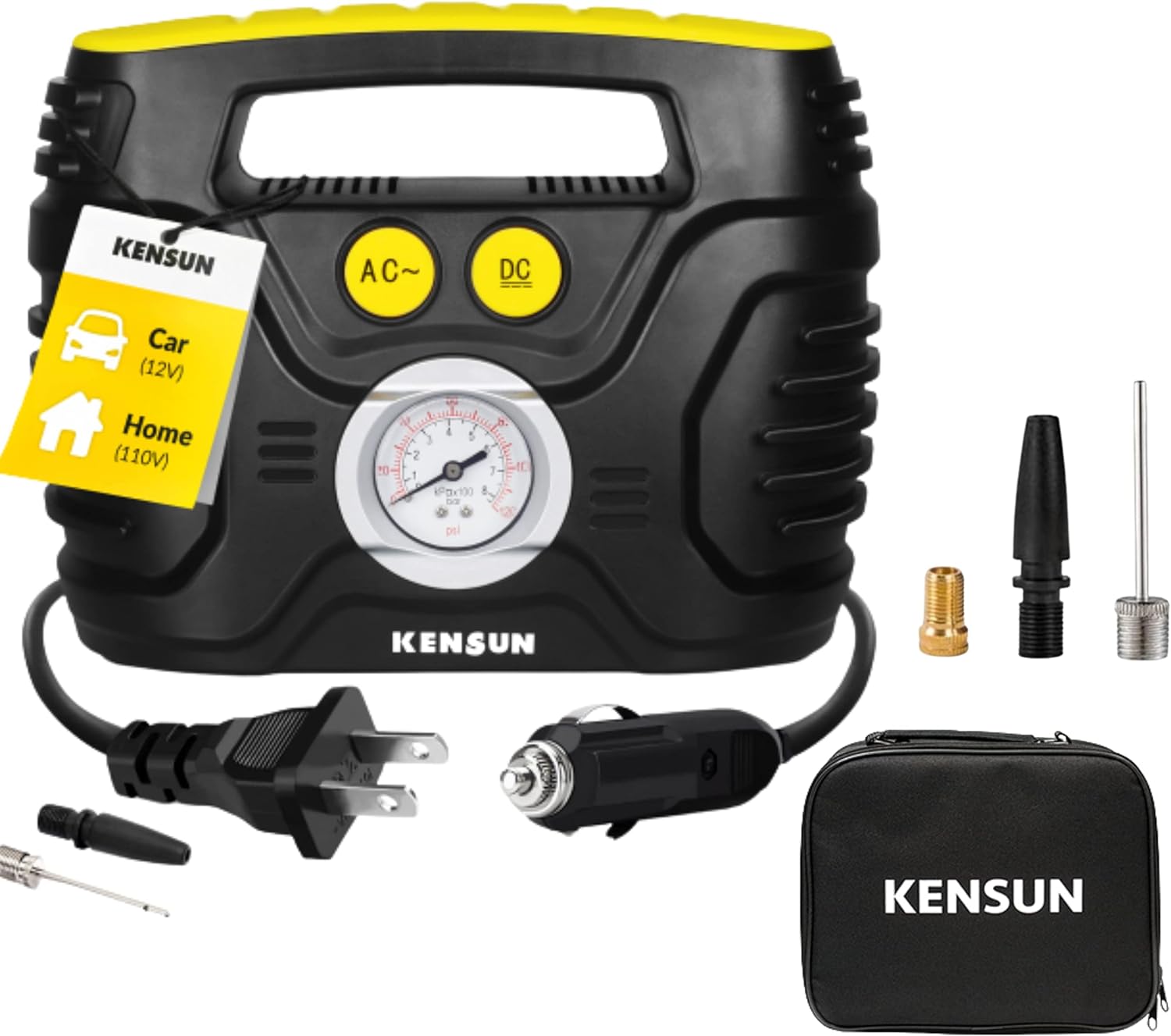 Kensun 2-in-1 Tire Inflator: Pump Anywhere, Anytime