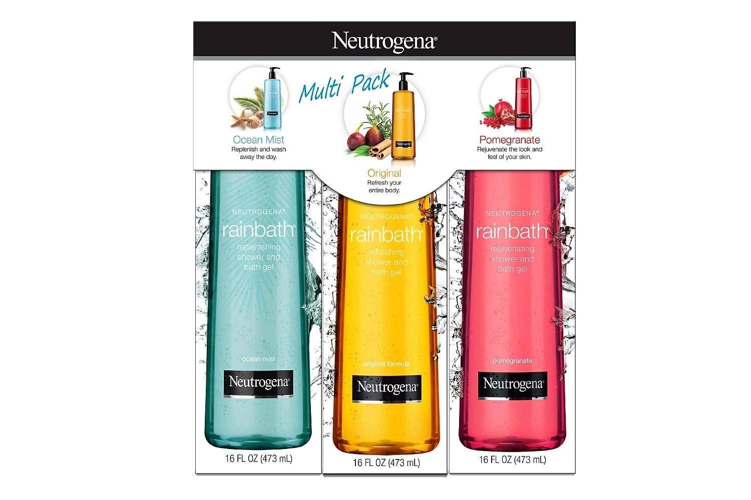 Rainbath Multi-Pack of 3 with Original, Pomegranate, Ocean Mist