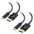 USB C to DisplayPort 1.4 Cable 2-Pack - Supports 8K@60Hz and 4K@240Hz