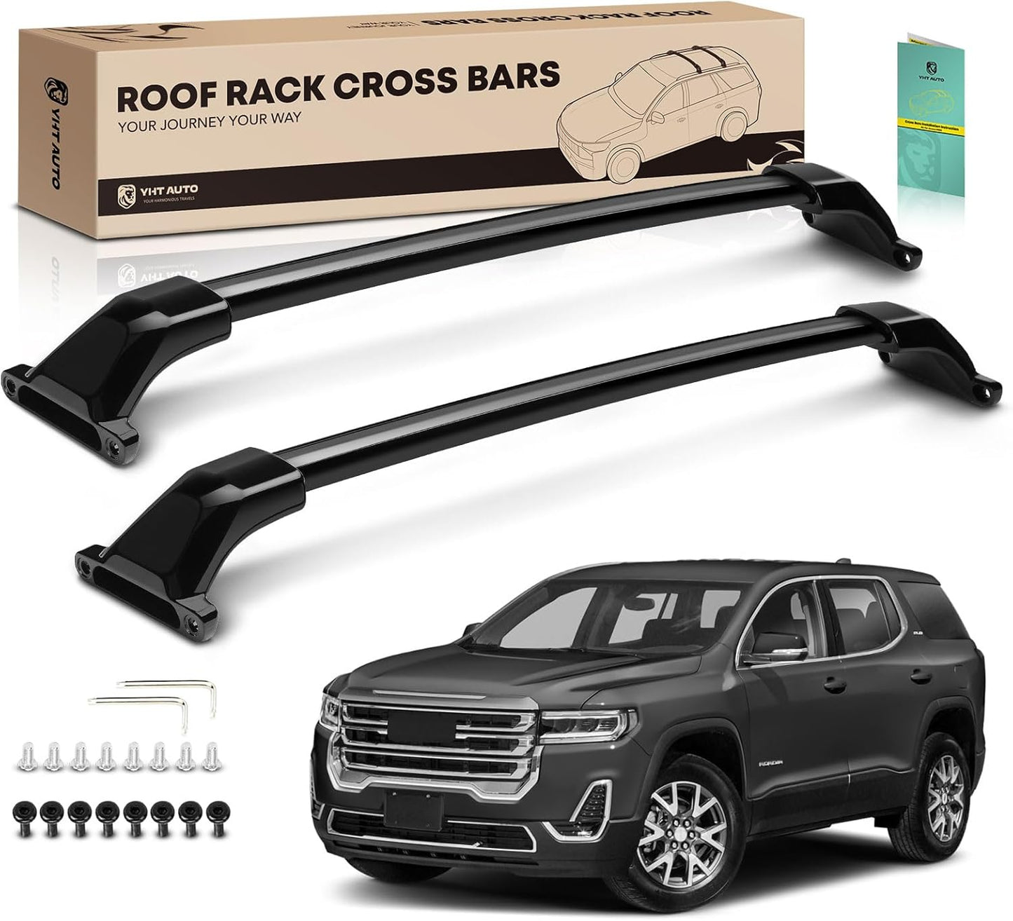 GMC Acadia 17-23 Roof Rack: 165lbs Aluminum Bar