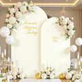 Ivory Arch Cover 2 Set 7.2 and 6ft - Stretchy Spandex Backdrop Covers