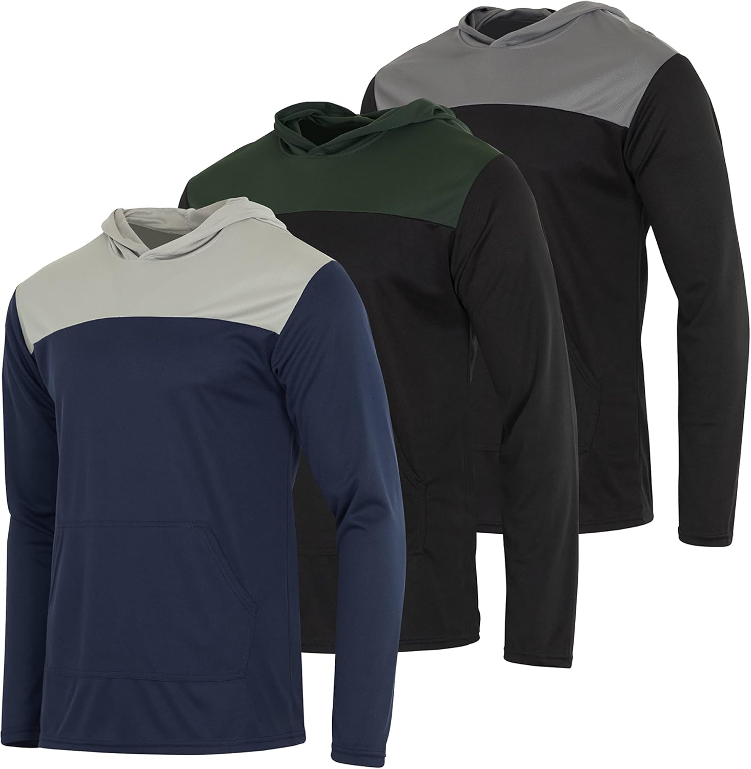 Real Essentials Men's Mesh Long Sleeve Hoodie for All Occasions