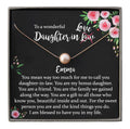 Daughter in Law Gifts Necklace with Meaningful Message - Floating