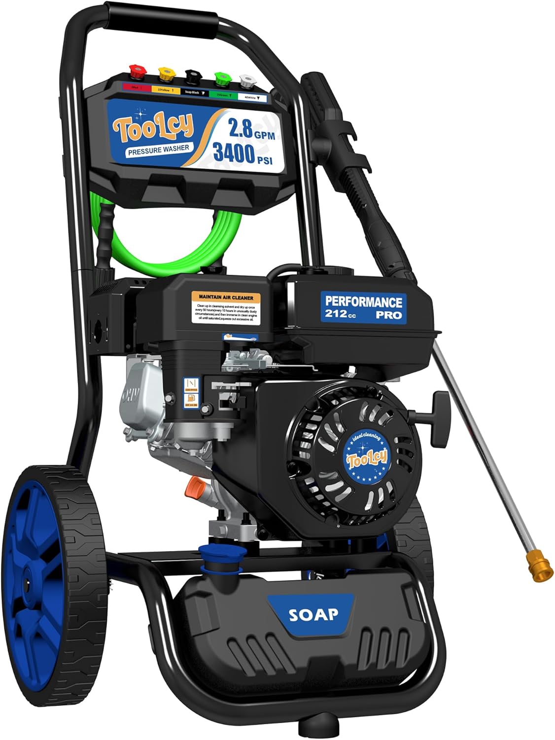 TOOLCY Gas Pressure Washer 3400 PSI for Powerful Cleaning