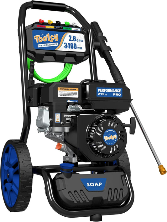 TOOLCY Gas Pressure Washer 3400 PSI for Powerful Cleaning
