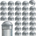 2-3/8ft Chain Link Post Caps 30 PCS - Galvanized Fence Post Caps