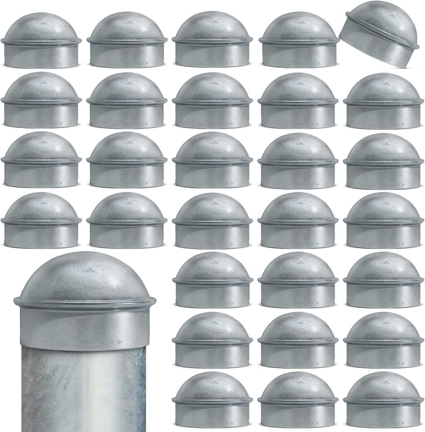 VIVIDA 2-3/8 in Chain Link Post Caps for Durable Fence Protection