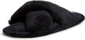Dearfoams Women's Jessica Faux Fur Cross Band Slide Slipper - Cozy