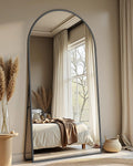 Full Length Mirror with Stand 82in x 44in Arched Full Body Mirror