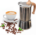 Stainless Steel Induction Moka Pot - Easy to Use & Clean