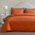 Maple&Stone Quilt Set King Size Burnt Orange - Lightweight All Season
