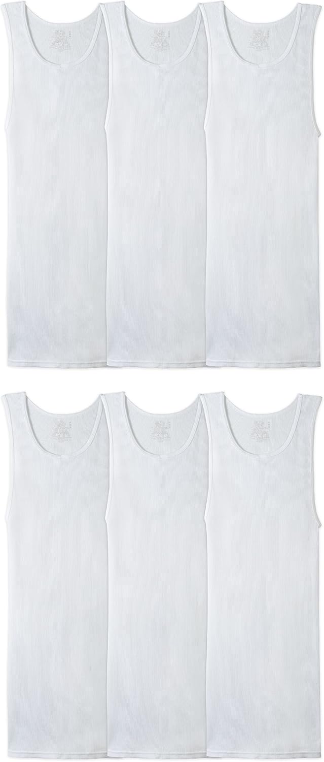 Fruit of the Loom Men's Sleeveless Tag Free Moisture Wicking A-Shirt