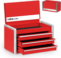 P.I.T. Mini Red Tool Box - Portable 3-Drawer Micro Chest