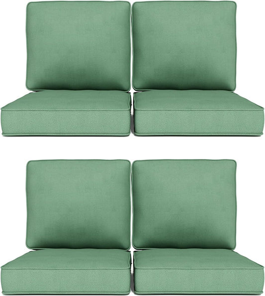 Outdoor Chair Cushions Set of 4 for Deep Seat Replacement