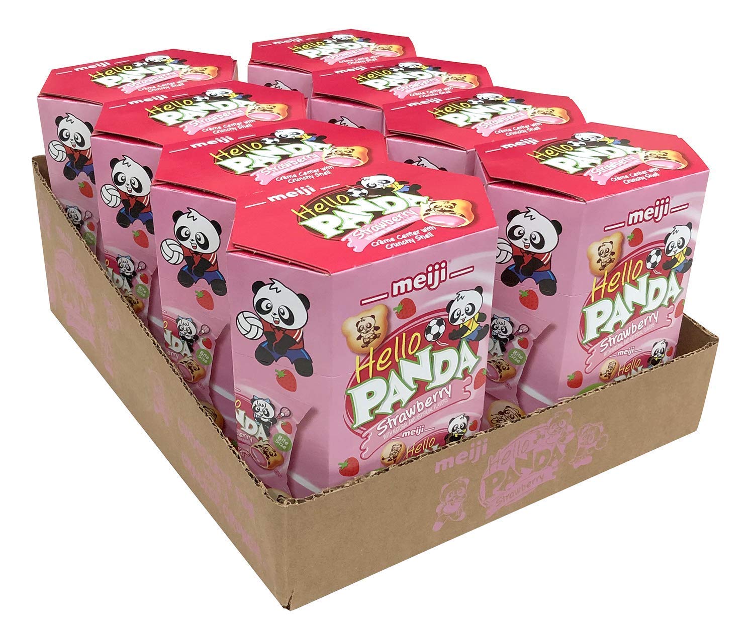 Meiji Hello Panda Cookies - Strawberry Creme Filled Treats