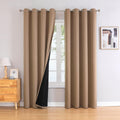 100% Blackout Curtains 80 in Long for Bedroom - Cappuccino panels