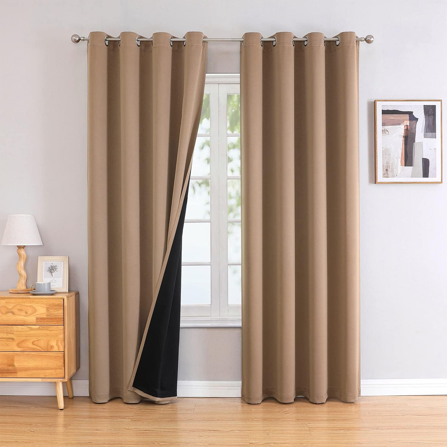 ChrisDowa 100% Blackout Curtains for Total Darkness and Comfort
