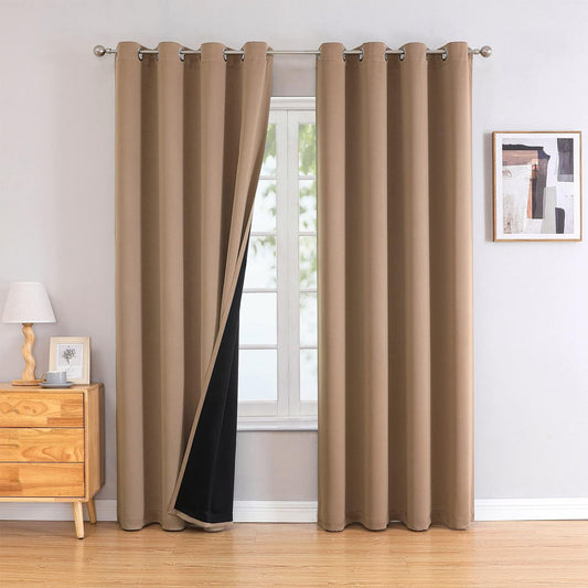 100% Blackout Curtains for Bedroom by ChrisDowa - 108 in Long