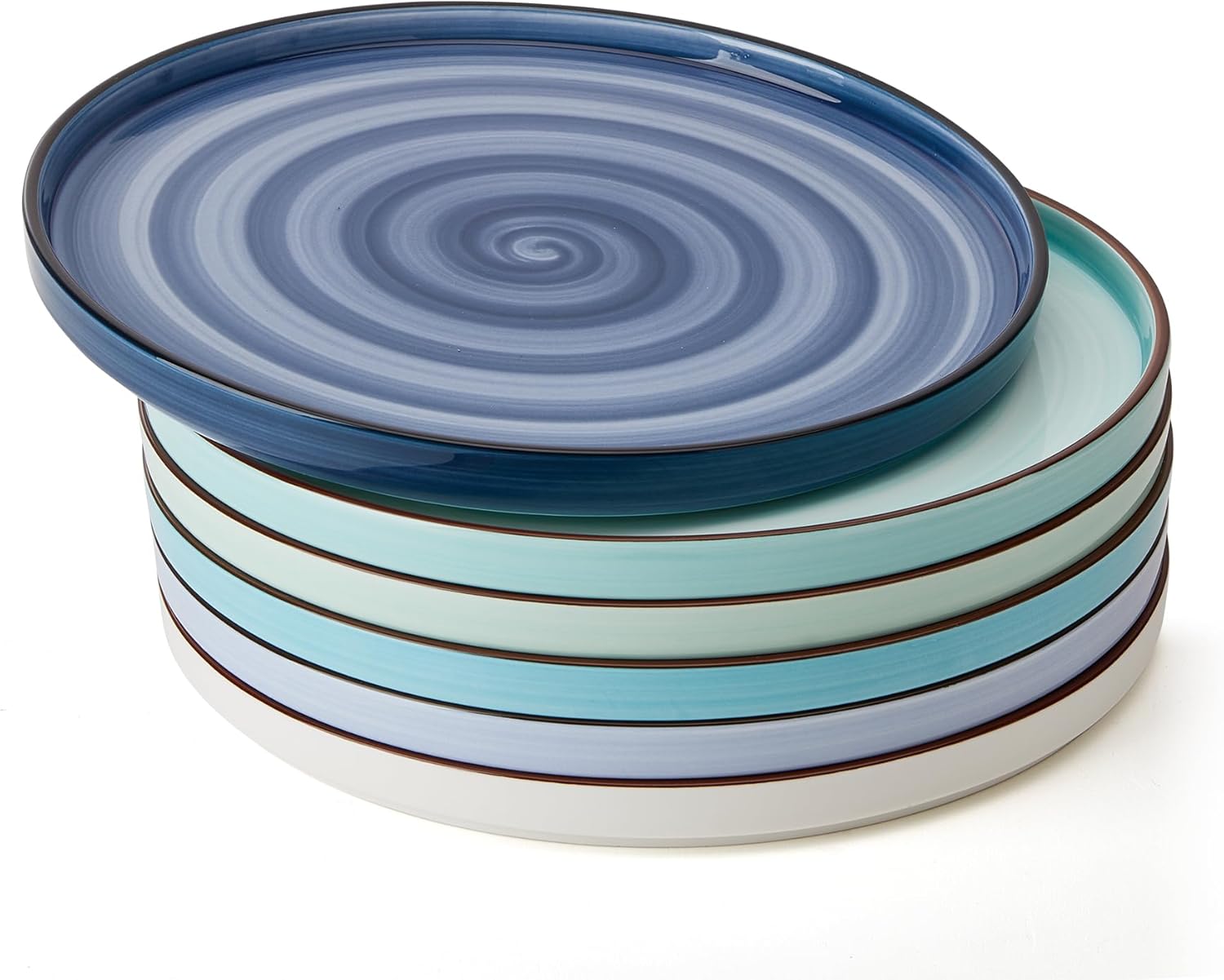 Sweese 10.5 Inch Porcelain Dinner Plates Set of 6 for Every Meal