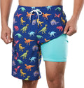 BRISIRA Mens Swim Trunks 9 in Inseam - BuiltIn Compression Liner