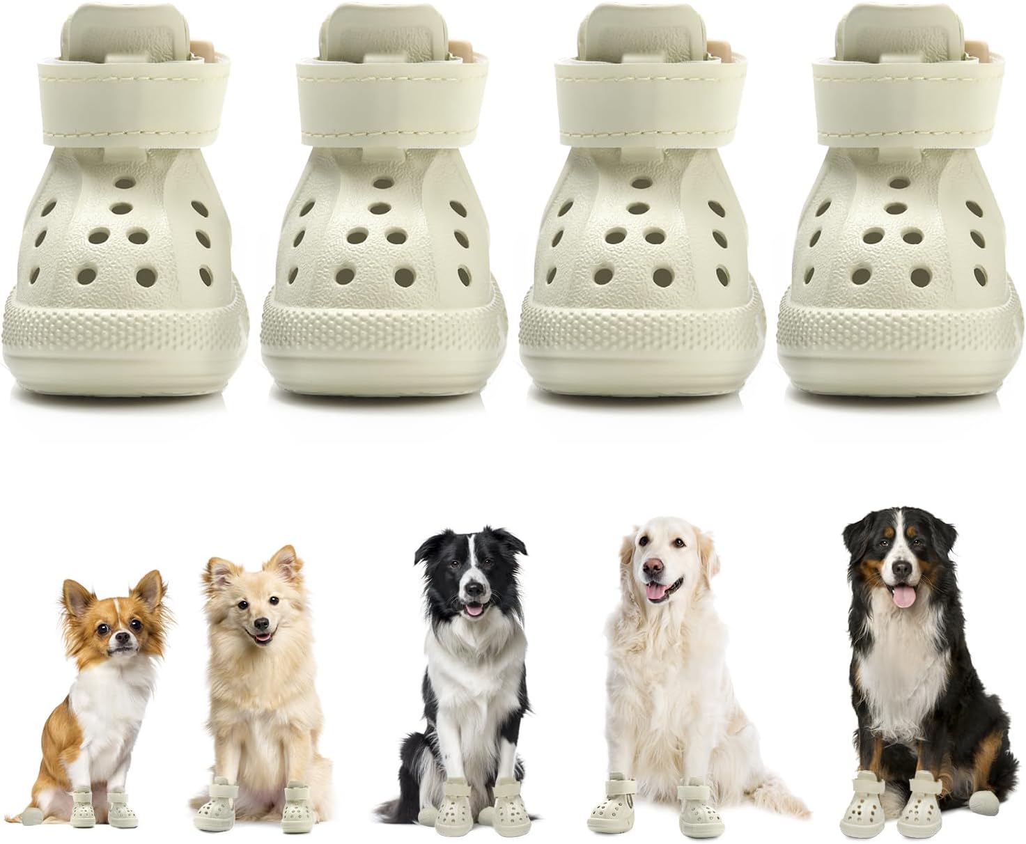 Lukovee Dog Shoes for Hot Pavement - Breathable Non Slip Sandals