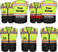 Safety Vest Customize Logo 1 Pack with 5 Pockets - Class 2 High