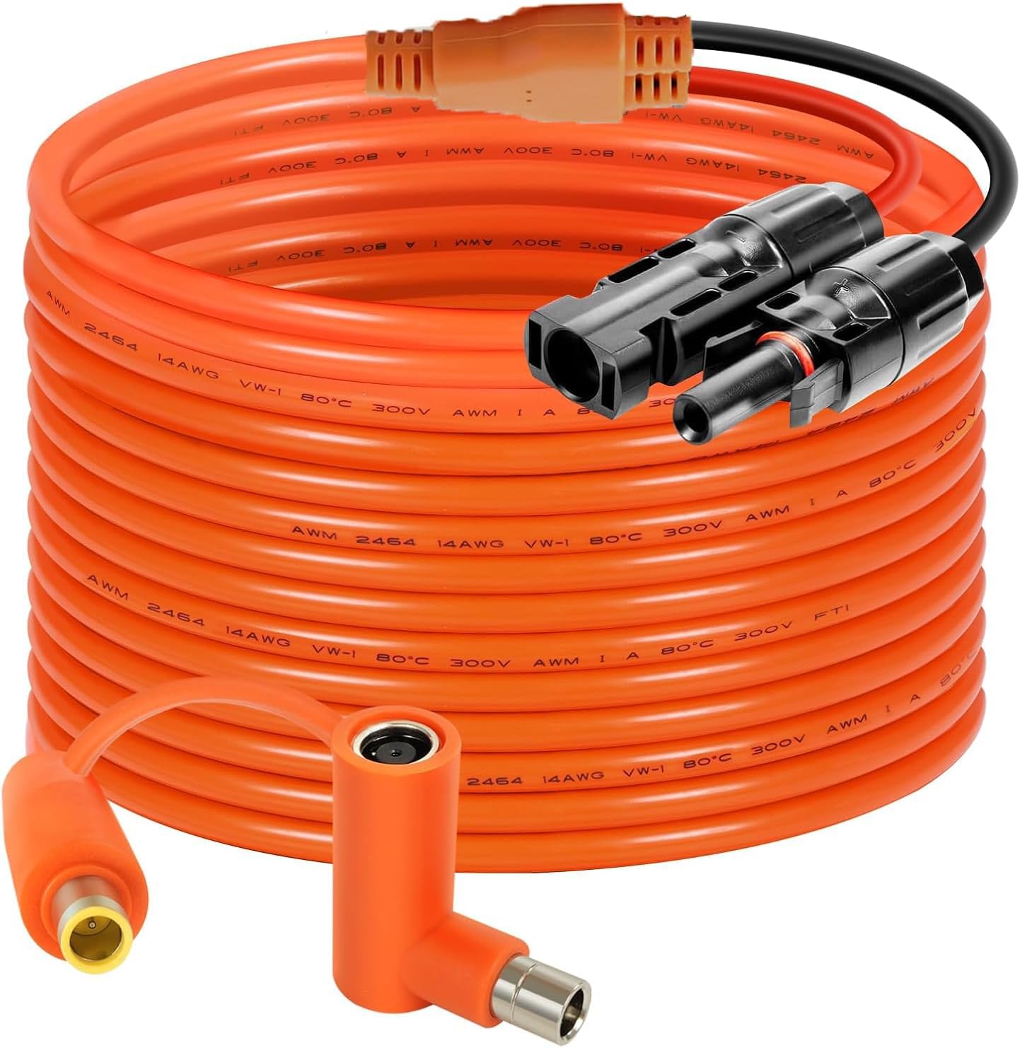 Solar Connector to DC 8mm Adapter Cable 25FT for Outdoor Use