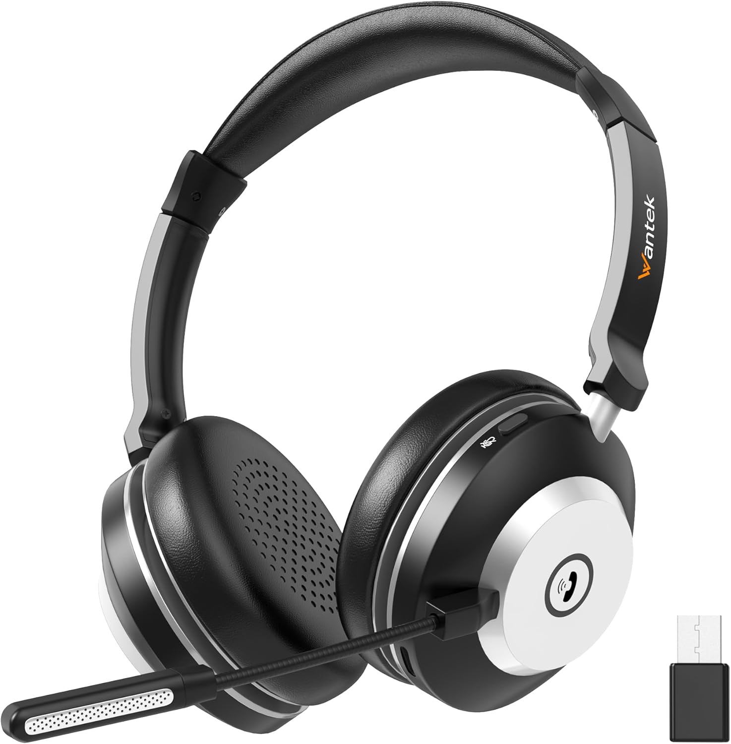 Wireless Headset with Mic for Work - Bluetooth Noise Cancelling