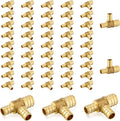 PEX Fittings 50-Pack 1in x 3/4in Reducing Tee Brass Crimp Fittings