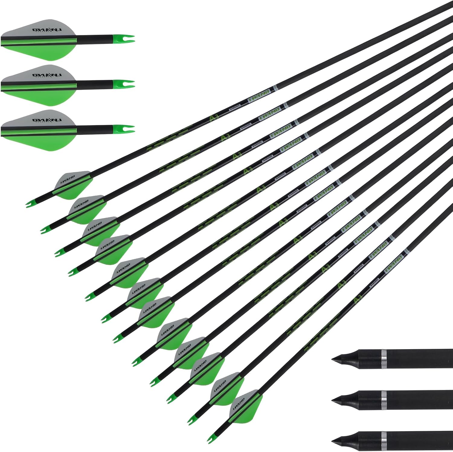 LWANO 32 Carbon Arrows for Target Practice and Hunting Needs